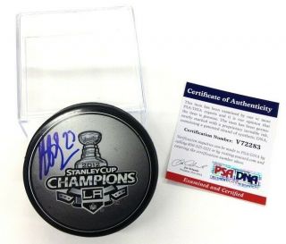 Dustin Brown Signed Los Angeles Kings 2012 Stanley Cup Puck Psa/dna