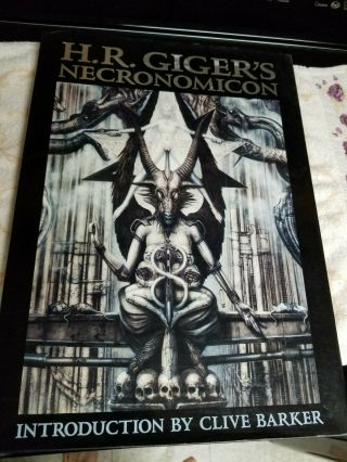 H.  R.  Giger Necronomicon I 2nd Printing Stamped Signed 1992 Alien Art Morpheus Hb