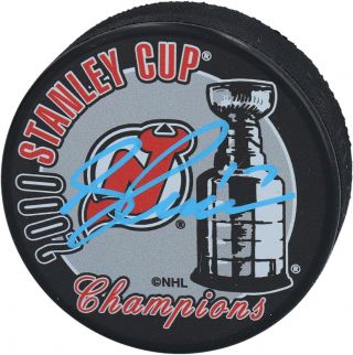 Petr Sykora Jersey Devils Signed 2000 Stanley Cup Champions Logo Hockey Puck