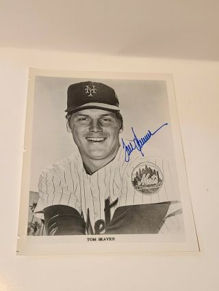 Tom Seaver Autographed Picture In Person Signed Photo 8×10 York Mets