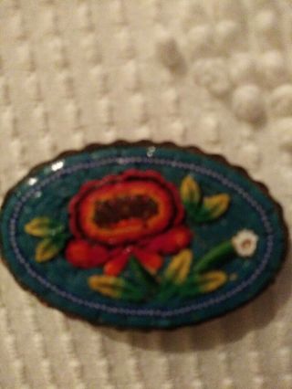 Vintage Micro Mosaic Brooch/ Pin 2 X 2 1/4 " Unsigned