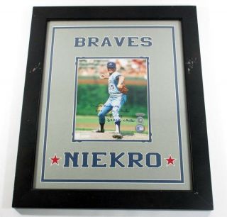 Phil Niekro Signed 8x10 Photo Display Matted Framed Tristar Auto Df025045