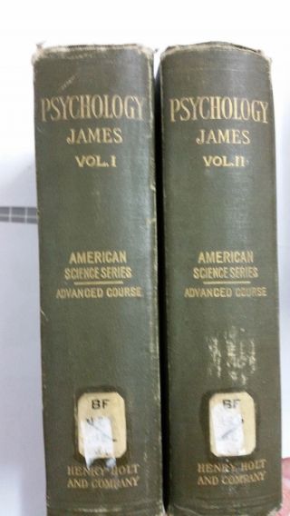 James,  William.  The Principles Of Psychology.  2 Volumes.  First Ed.  1890