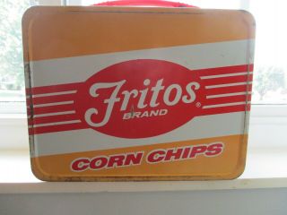 Vintage 1970s Thermos Brand Fritos Corn Chips Metal Lunchbox 2