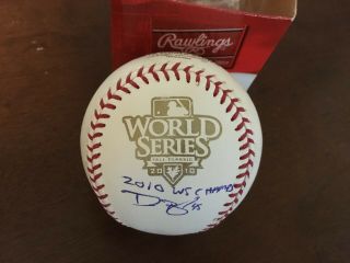 Dan Runzler Signed Official 2010 World Series Baseball Tristar Authentic