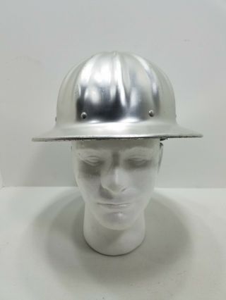 Vintage Superlite Aluminum Hard Hat By Fibre - Metal Made In U.  S.  A