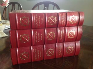 Easton Press Leatherbound Book Set The Civil War Signed By Shelby Foote Author