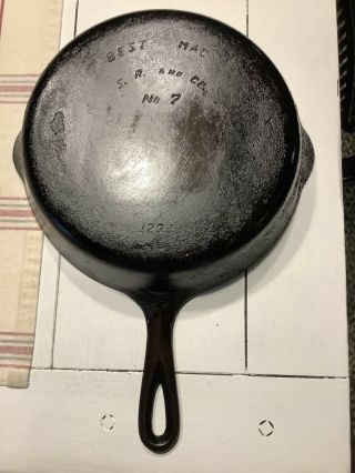 Vintage Cast Iron Skillet Pan Usa Best Made,  S.  R.  And Co.  No.  7,  1237