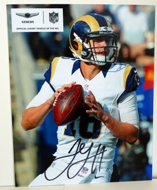 Auto Autograph Jared Goff Los Angeles Rams 8x10 Photo Nfl Experience
