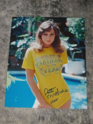 Playboy Playmate Patti Mcguire Signed 8x10 Photo Pmoy Autograph 1b
