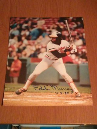 Eddie Murray Signed Autographed 8x10 Photo Baltimore Orioles Baseball Hof