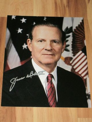 Secretary Of State James Baker Iii Signed 8x10 Photo Autograph 1a