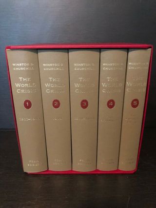 Folio Society: Winston Churchill World Crisis Complete 5 Volume Set Slipcase Jms