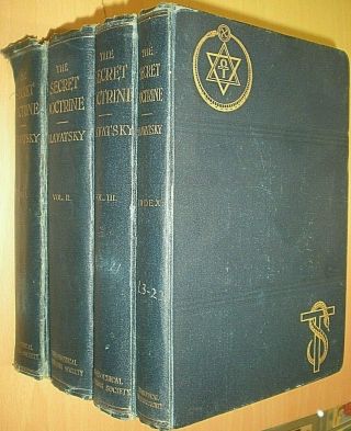 The Secret Doctrine.  Madame Blavatsky.  4 Volume Set 1911 - 13.  Hardbacks