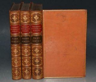 Edward A Freeman Historical Essays English History 3 Vols Fine Binding 1879 - 1886