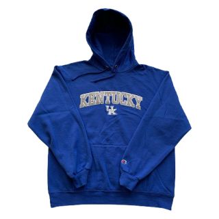 Vtg 90s Champion Kentucky Wildcats Ncaa Blue Hoodie Sweatshirt Men 