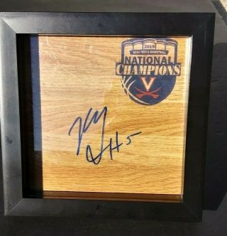 Kyle Guy 2019 National Champions Virginia Cavaliers Signed,  Framed Logo Floor