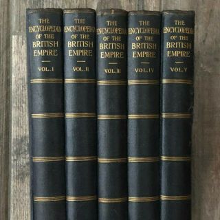 5 Vols - The Encyclopedia Of The British Empire By C W Domville - Fife C1940s Maps