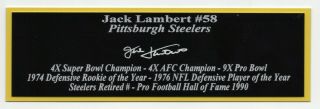 Bettis Ward Roethlisberger Polamalu Autograph Nameplate Pittsburgh Steelers 2