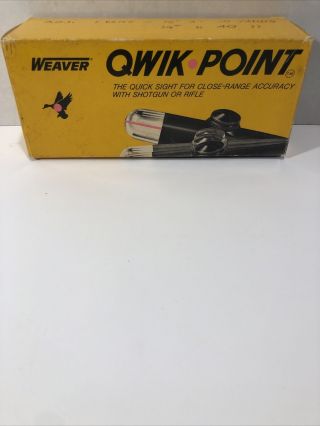 Vintage Weaver Qwik Point Red Dot Scope S - 1 For Shotguns