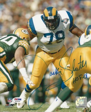 Jackie Slater Los Angles Rams Signed 8x10 Photo Psa/dna 4a36548