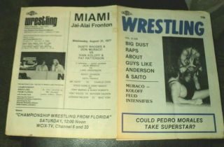 Three [3] Vintage Nwa Wrestling Programs 100 Complete.  Vol Vi 22,  35 And 37