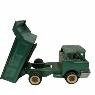 Vintage Structo Dumper Truck Dump Pressed Steel Green 1960s Toy