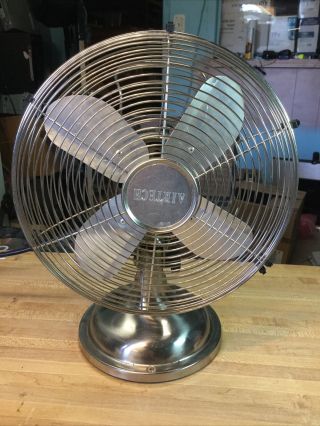 Vintage Airtech Stainless Steel Desk Fan 3 Speed Ft - 5 - 25 Fan