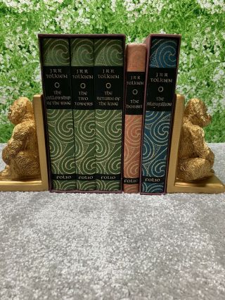 J.  R.  R.  Tolkien,  Lord Of The Rings.  3 Vol Folio Society.  Unread,  The Hobbit,