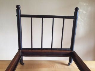 Old antique wood doll bed 2