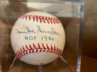 Dodgers Hall Of Famer Duke Snider Signed Baseball With Hof 1980