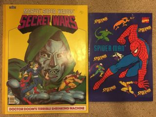 Rare Vintage Marvel Heroes Secret Wars 21 " X 17 " Coloring Book