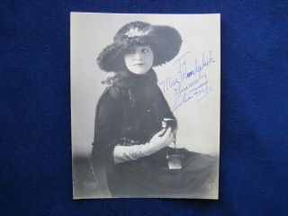 Signed & Inscribed Vintage Photo Of Silent Film Actress Julia Faye