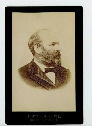 Vintage Cabinet Card James A.  Garfield 20th President United States Assassinated