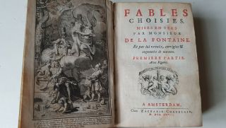 Very rare edition : Fables Choisies - De la Fontaine - 1727 - 5 parts in 1 Vol. 2