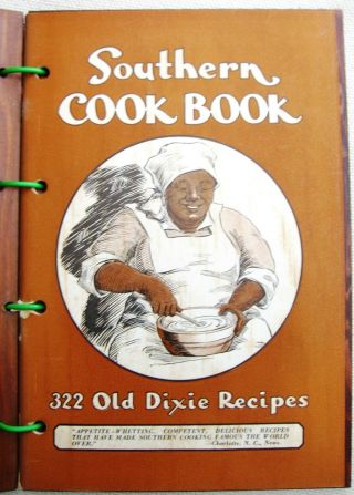 Rare Southern Recipe Cookbook Civil War Vtg African American Black Dixie Wooden