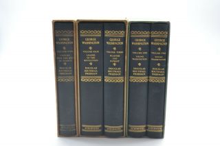 George Washington Biography - Douglas Southall Freeman,  1st Edition 5 Vol.  Set
