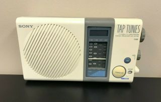 Vintage Sony Tap Tunes Shower Radio Icf - S77w Fm Am 4 Band Receiver -