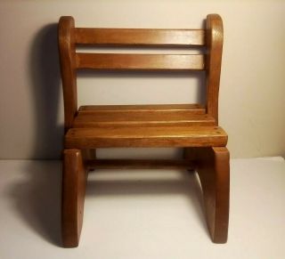 Vintage Children’s Wooden Folding Step Stool Seat Chair Child Vermont