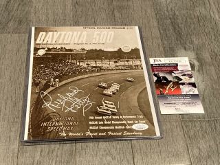 Richard Petty Autographed 6th Daytona 500 Program (1964) 1st Win Jsa Certified