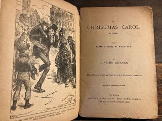 CHARLES DICKENS - A CHRISTMAS CAROL - FIRST EDITIONS THUS - 1886 - THREE VOLUMES 3