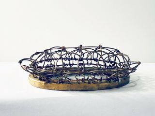 Antique Vintage Flower Frog Wire Cage Expandable Metal 3