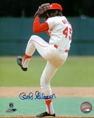 Bob Gibson Signed 8x10 Photo Autograph Authentic St Louis Cardinals Hof