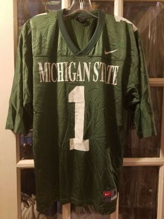 Vintage Michigan State Spartans Nike Football Jersey 1 Adult Small Sparty Msu
