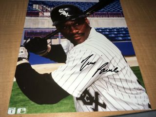 Tim Raines Chicago White Sox Hof Signed 8 " X 10 " Baseball Photo W/our