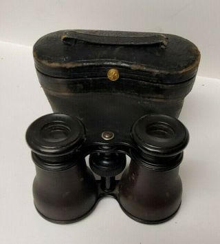 Antique Vintage Lemaire Paris Binoculars Opera Glasses Case Ferd Wagner