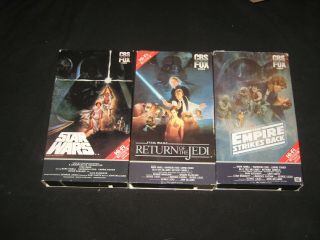 Vintage Star Wars Trilogy - Edit - Red Label - Hi - Fi Cbs/fox Vhs 1980 