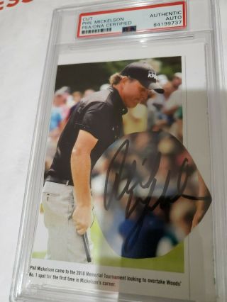 Phil Mickelson Signed Cut On 2010 Memorial Tournament Photo Psa Authenticated
