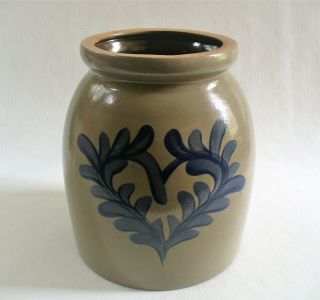 7.  45 " Vintage Beaumont Brothers Folk Art Country Salt Glaze Crock Pot Pottery Ec