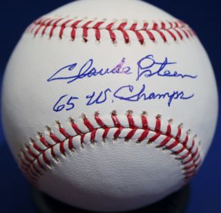 Autographed Claude Osteen Official Rawlings Omlb Major League Baseball W/